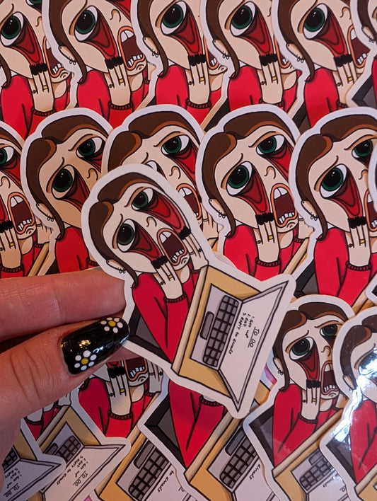 'Doing admin' sticker (Small)