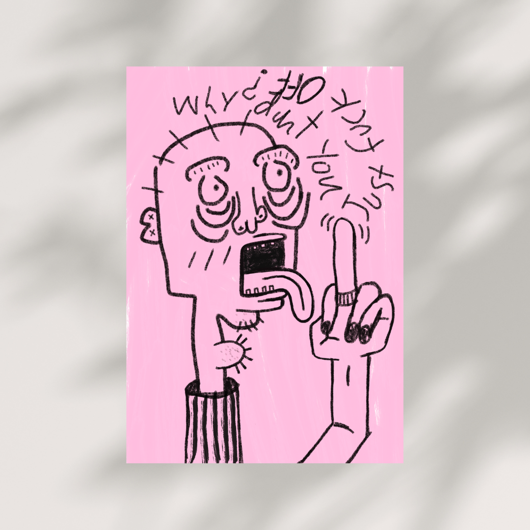 'Why don't you just fck off?' mini print